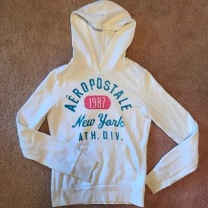 White Aeropostale Pullover Hoodie